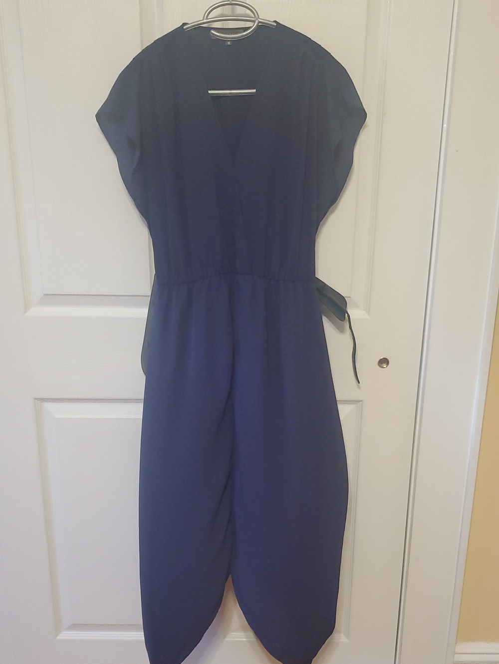Women’s Navy Blue Dress - Classic Wrap V-Neck